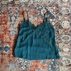 Lush Blue Lace Camisole Top